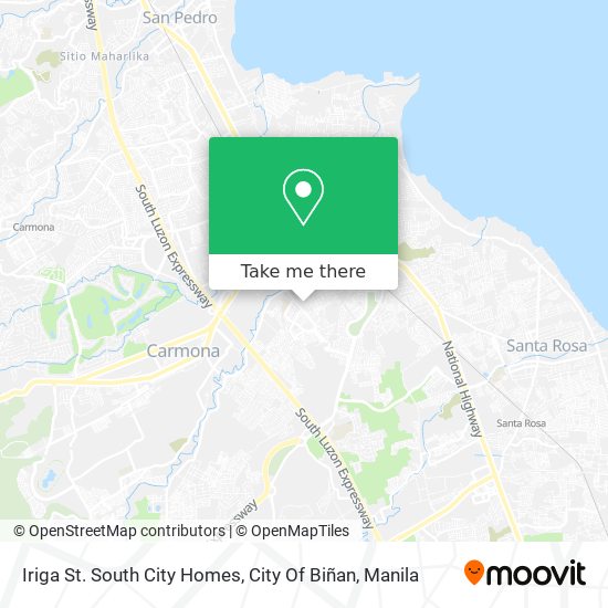 Iriga St. South City Homes, City Of Biñan map