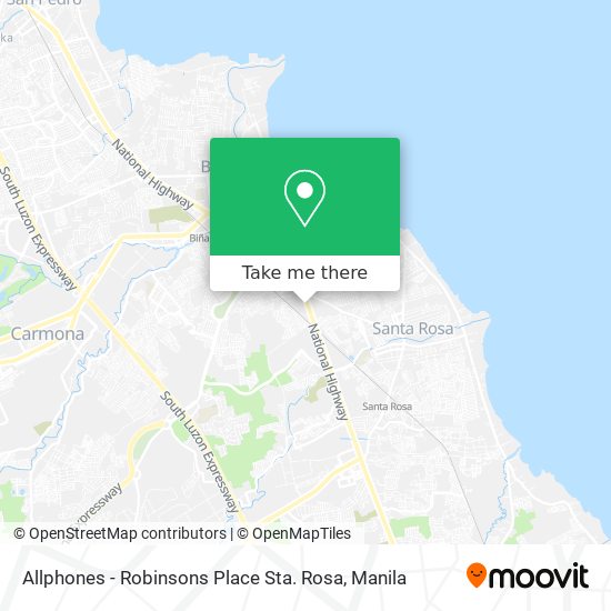 Allphones - Robinsons Place Sta. Rosa map