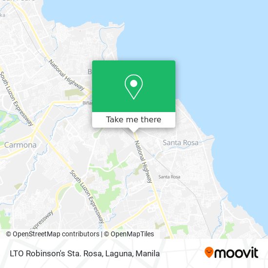 LTO Robinson's Sta. Rosa, Laguna map
