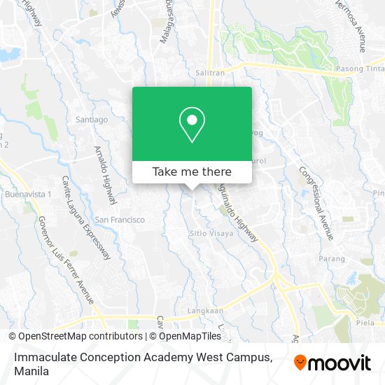 Immaculate Conception Academy West Campus map