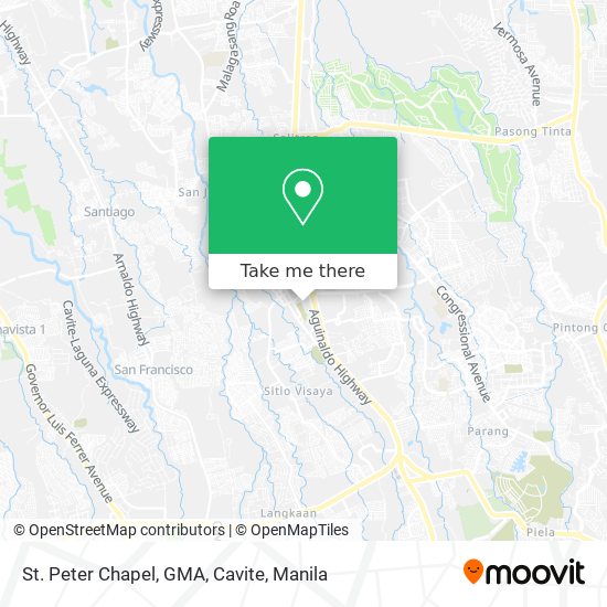 St. Peter Chapel, GMA, Cavite map