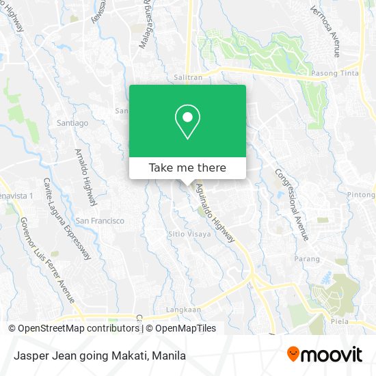 Jasper Jean going Makati map
