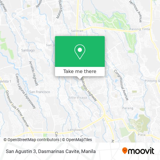 San Agustin 3, Dasmarinas Cavite map