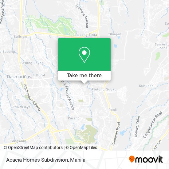 Acacia Homes Subdivision map