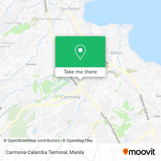 Carmona-Calamba Terminal map