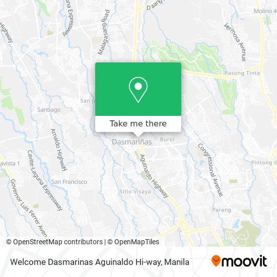 Welcome Dasmarinas Aguinaldo Hi-way map