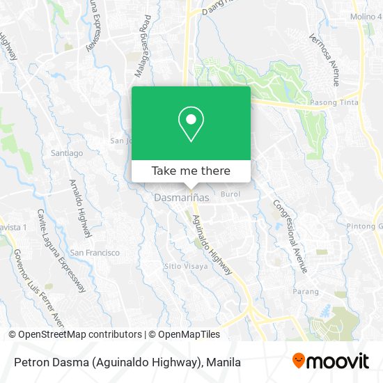 Petron Dasma (Aguinaldo Highway) map
