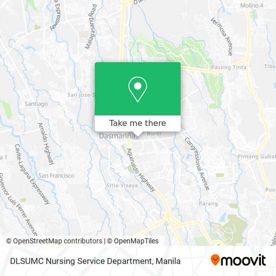 DLSUMC Nursing Service Department map