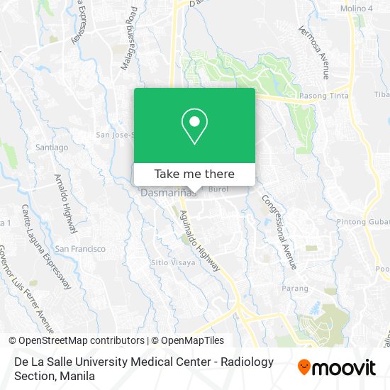 De La Salle University Medical Center - Radiology Section map