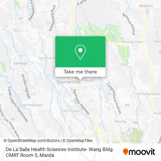 De La Salle Health Sciences Institute- Wang Bldg. CMRT Room 5 map