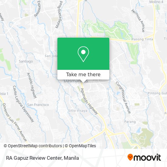 RA Gapuz Review Center map