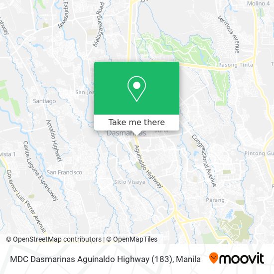 MDC Dasmarinas Aguinaldo Highway (183) map