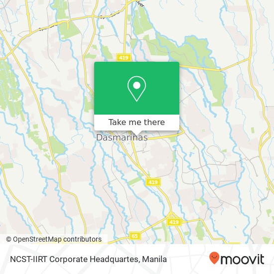 NCST-IIRT Corporate Headquartes map