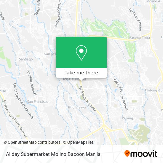 Allday Supermarket Molino Bacoor map
