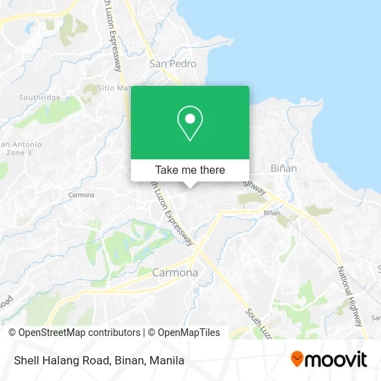 Shell Halang Road, Binan map