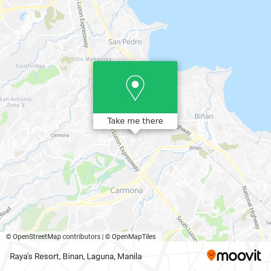 Raya's Resort, Binan, Laguna map