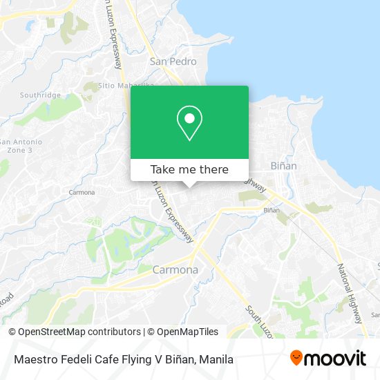 Maestro Fedeli Cafe Flying V Biñan map