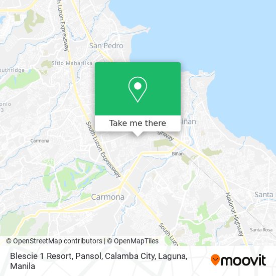 Blescie 1 Resort, Pansol, Calamba City, Laguna map
