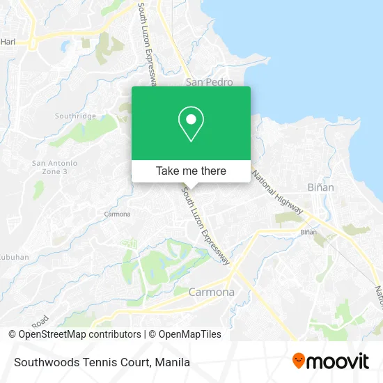 Southwoods Tennis Court map