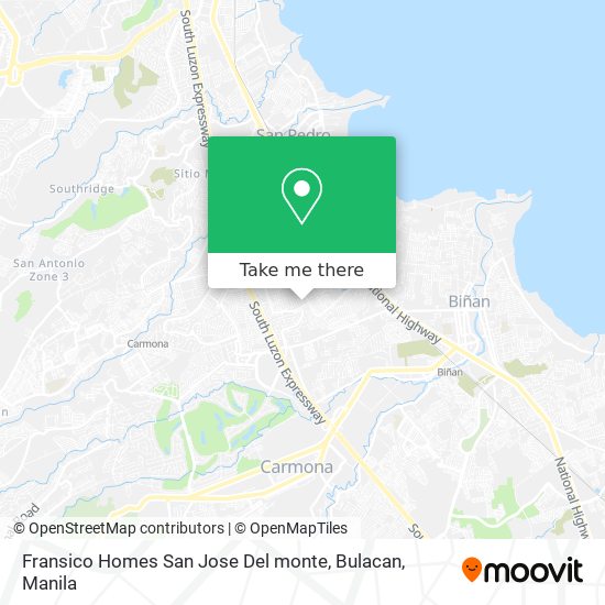 Fransico Homes San Jose Del monte, Bulacan map