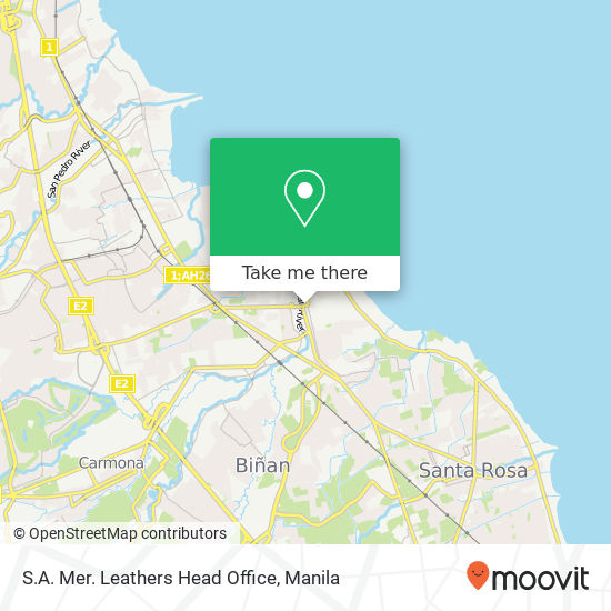 S.A. Mer. Leathers Head Office map