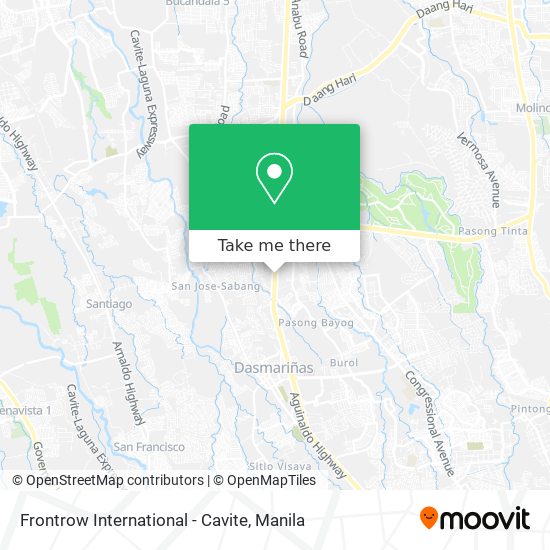 Frontrow International - Cavite map