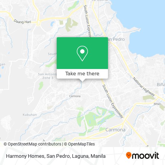 Harmony Homes, San Pedro, Laguna map