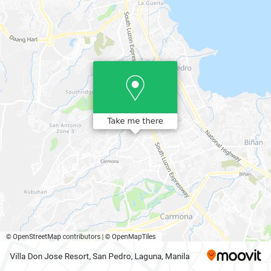 Villa Don Jose Resort, San Pedro, Laguna map