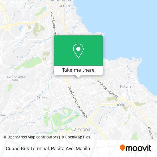 Cubao Bus Terminal, Pacita Ave map