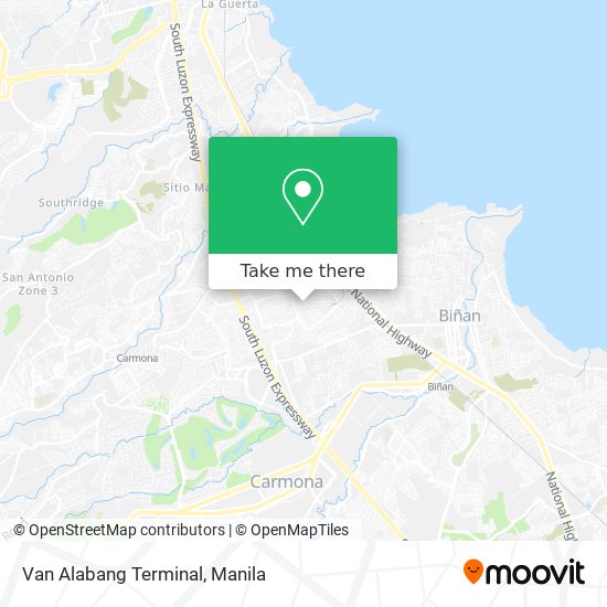 Van Alabang Terminal map