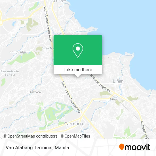 Van Alabang Terminal map
