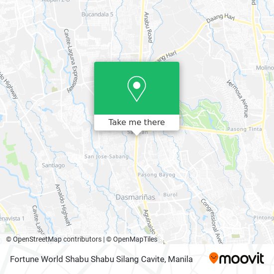 Fortune World Shabu Shabu Silang Cavite map