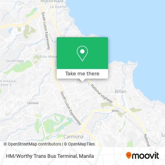 HM/Worthy Trans Bus Terminal map