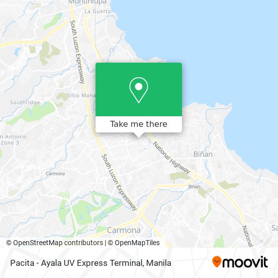 Pacita - Ayala UV Express Terminal map