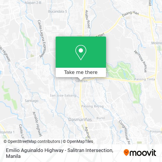 Emilio Aguinaldo Highway - Salitran Intersection map