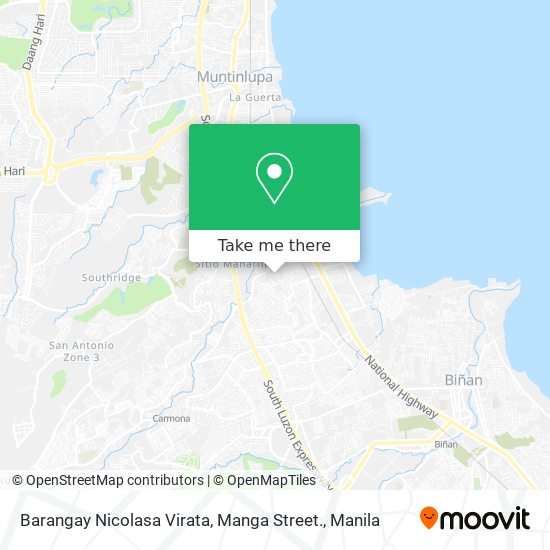 Barangay Nicolasa Virata, Manga Street. map