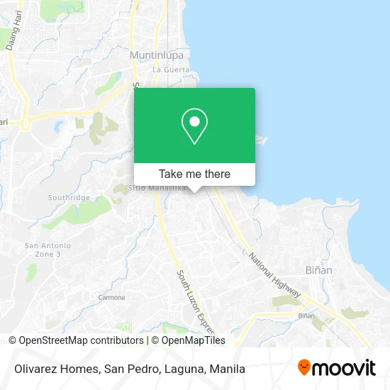 Olivarez Homes, San Pedro, Laguna map