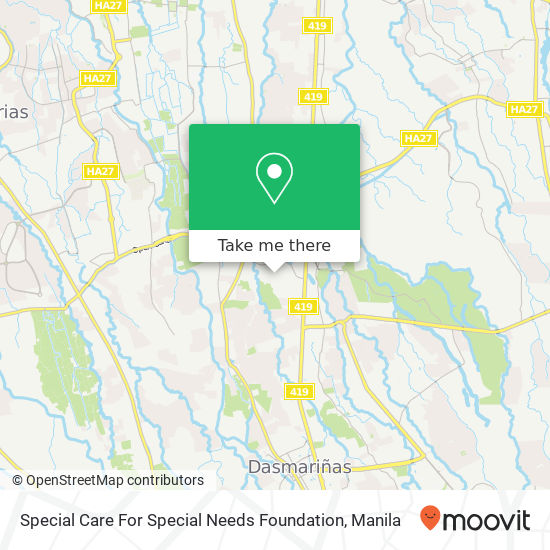 Special Care For Special Needs Foundation map