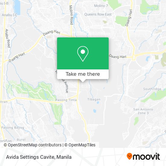 Avida Settings Cavite map