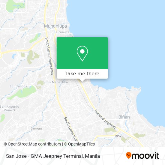 San Jose - GMA Jeepney Terminal map