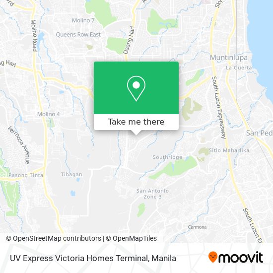 UV Express Victoria Homes Terminal map