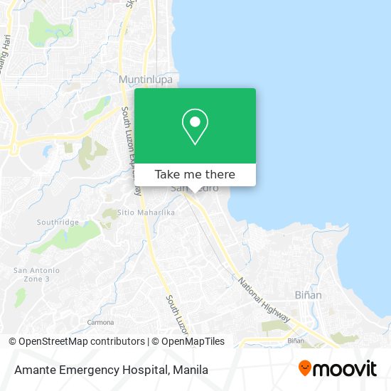 Amante Emergency Hospital map