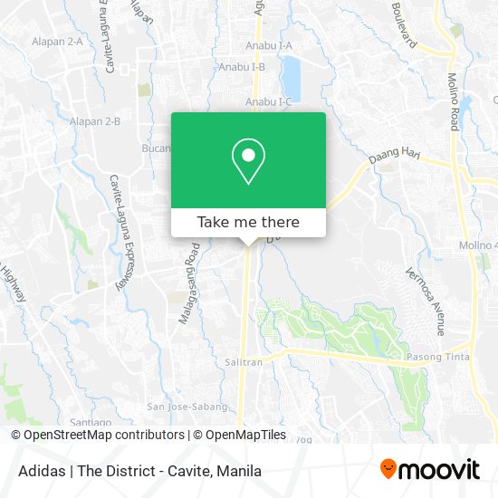 Adidas | The District - Cavite map