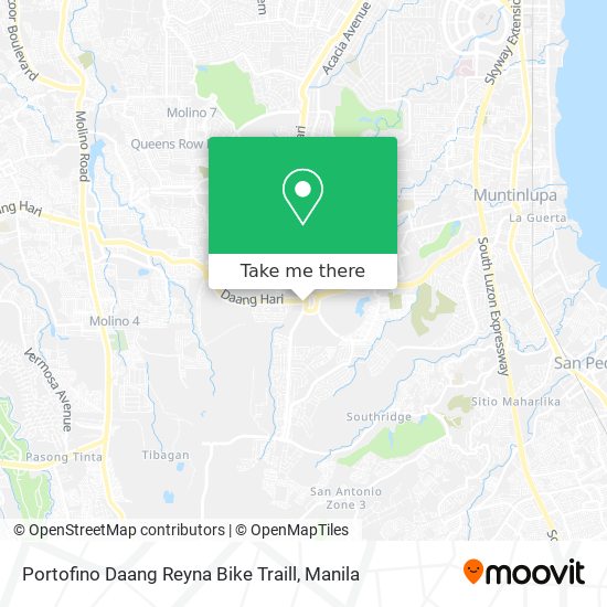 Portofino Daang Reyna Bike Traill map