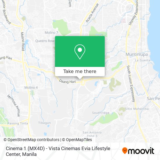 Cinema 1 (MX4D) - Vista Cinemas Evia Lifestyle Center map