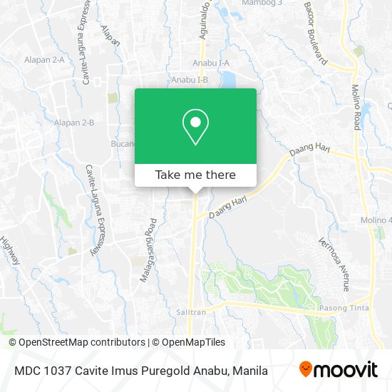 MDC 1037 Cavite Imus Puregold Anabu map
