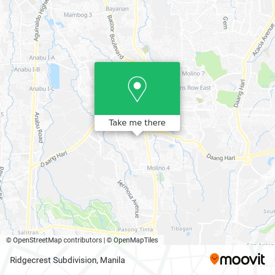 Ridgecrest Subdivision map
