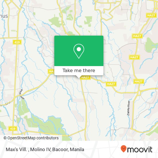Max's Vill. , Molino IV, Bacoor map