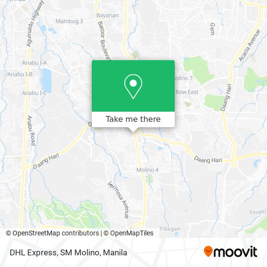 DHL Express, SM Molino map