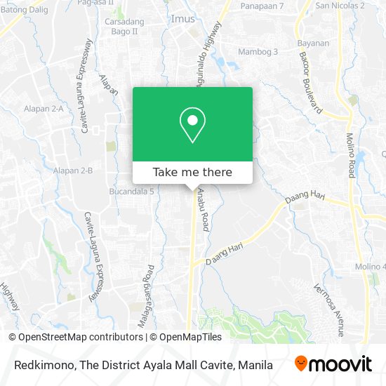 Redkimono, The District Ayala Mall Cavite map